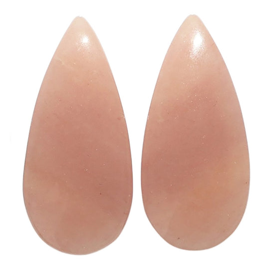 Pink Aventurine Pair 12.2x26.2x3.7 mm Pear Shape Polished Gemstone LS140-07494