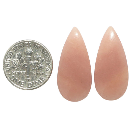 Pink Aventurine Pair 12.2x26.2x3.7 mm Pear Shape Polished Gemstone LS140-07494