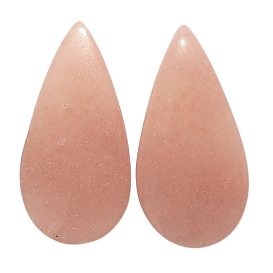 Pink Aventurine Pair 13x25.4x4 mm Pear Shape Polished Gemstone LS140-07495