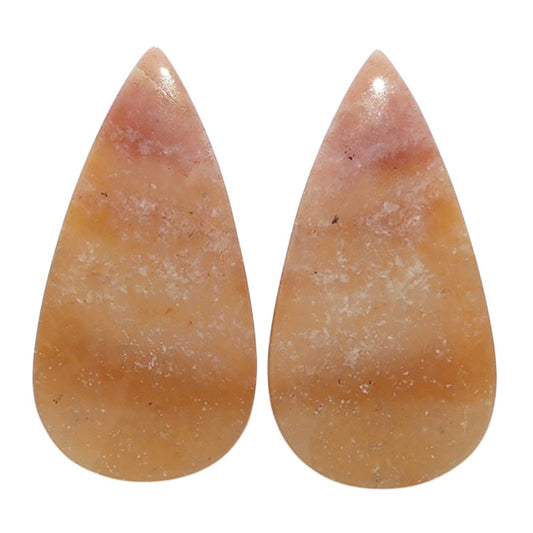 Yellow Aventurine Pair 14.1x27x3.5 mm Pear Shape Polished Gemstone LS140-07496