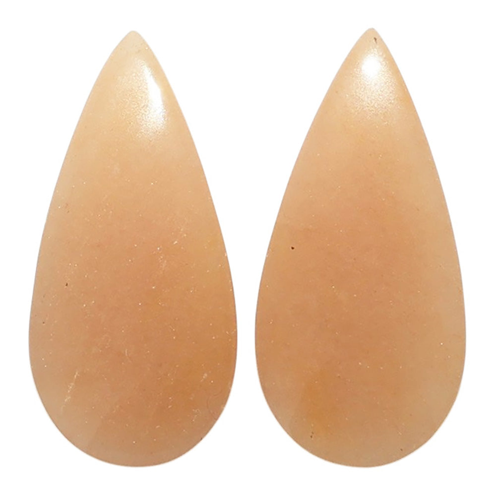 Yellow Aventurine Pair 13.1x27.3x4 mm Pear Shape Polished Gemstone LS140-07497
