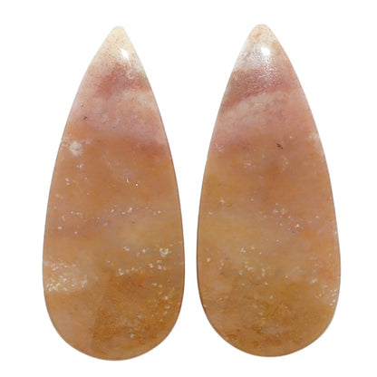 Yellow Aventurine Pair 12.6x29.3x4.3 mm Pear Shape Polished Gemstone LS140-07498