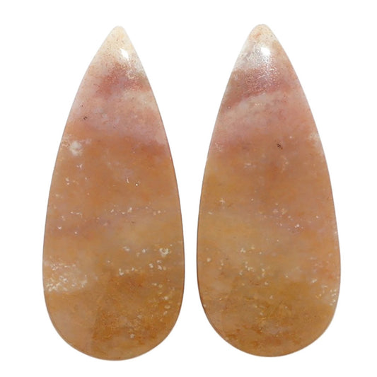 Yellow Aventurine Pair 12.6x29.3x4.3 mm Pear Shape Polished Gemstone LS140-07498