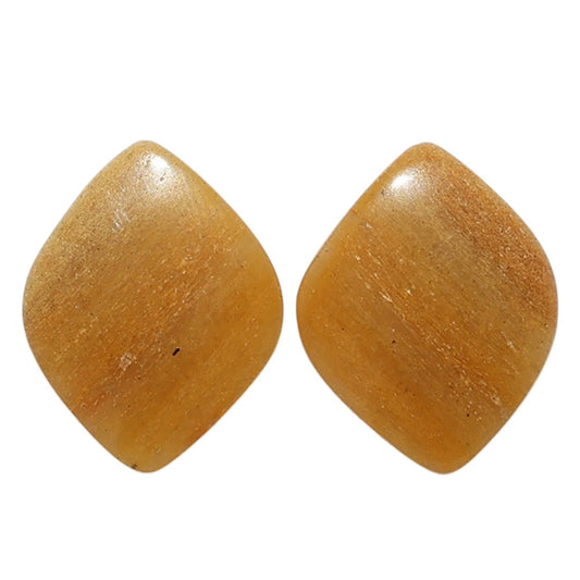 Yellow Aventurine Pair 17.4x22.2x4 mm Fancy Shape Polished Gemstone LS140-07500
