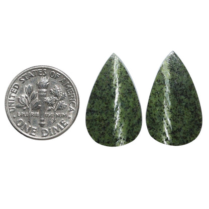 Natural Chrysotile Pair 3.5x22.5x3.5 mm Pear Shape Polished Gemstone LS142-07560
