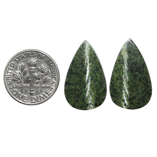 Natural Chrysotile Pair 3.5x22.5x3.5 mm Pear Shape Polished Gemstone LS142-07560