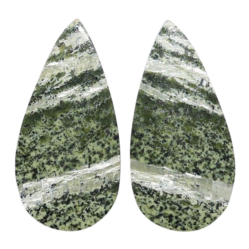 Natural Chrysotile Pair 13.5x27.25x3.3 mm Pear Shape Polished Gemstone LS142-07562
