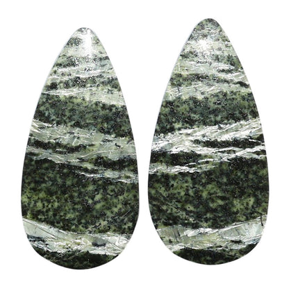 Natural Chrysotile Pair 15.8x30x4 mm Pear Shape Polished Gemstone LS142-07563