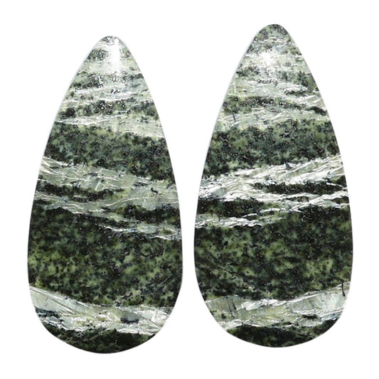 Natural Chrysotile Pair 15.8x30x4 mm Pear Shape Polished Gemstone LS142-07563