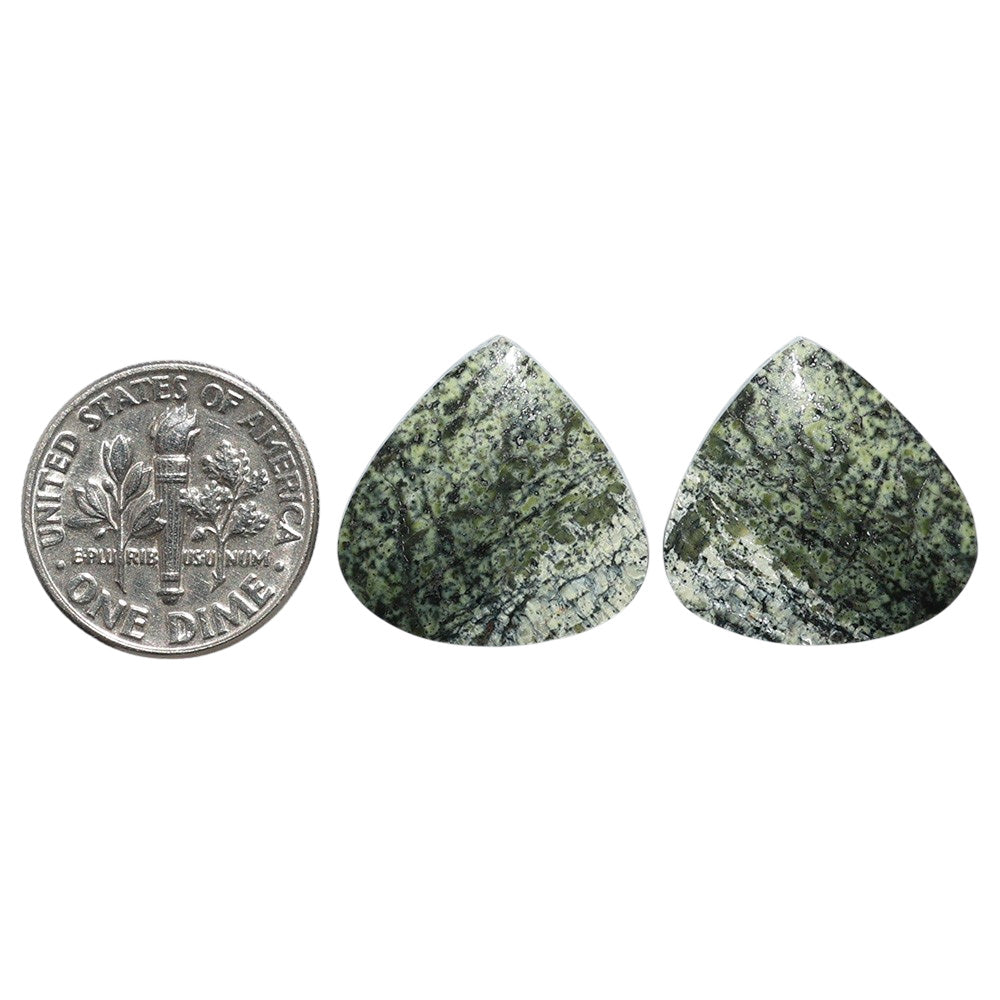 Natural Chrysotile Pair 18.3x18.7x4 mm Heart Shape Polished Gemstone LS142-07564