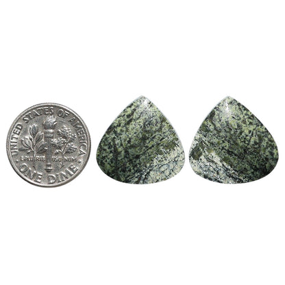 Natural Chrysotile Pair 18.3x18.7x4 mm Heart Shape Polished Gemstone LS142-07564