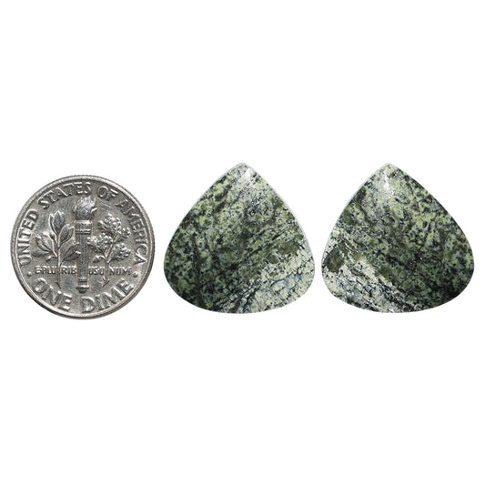 Natural Chrysotile Pair 18.3x18.7x4 mm Heart Shape Polished Gemstone LS142-07564