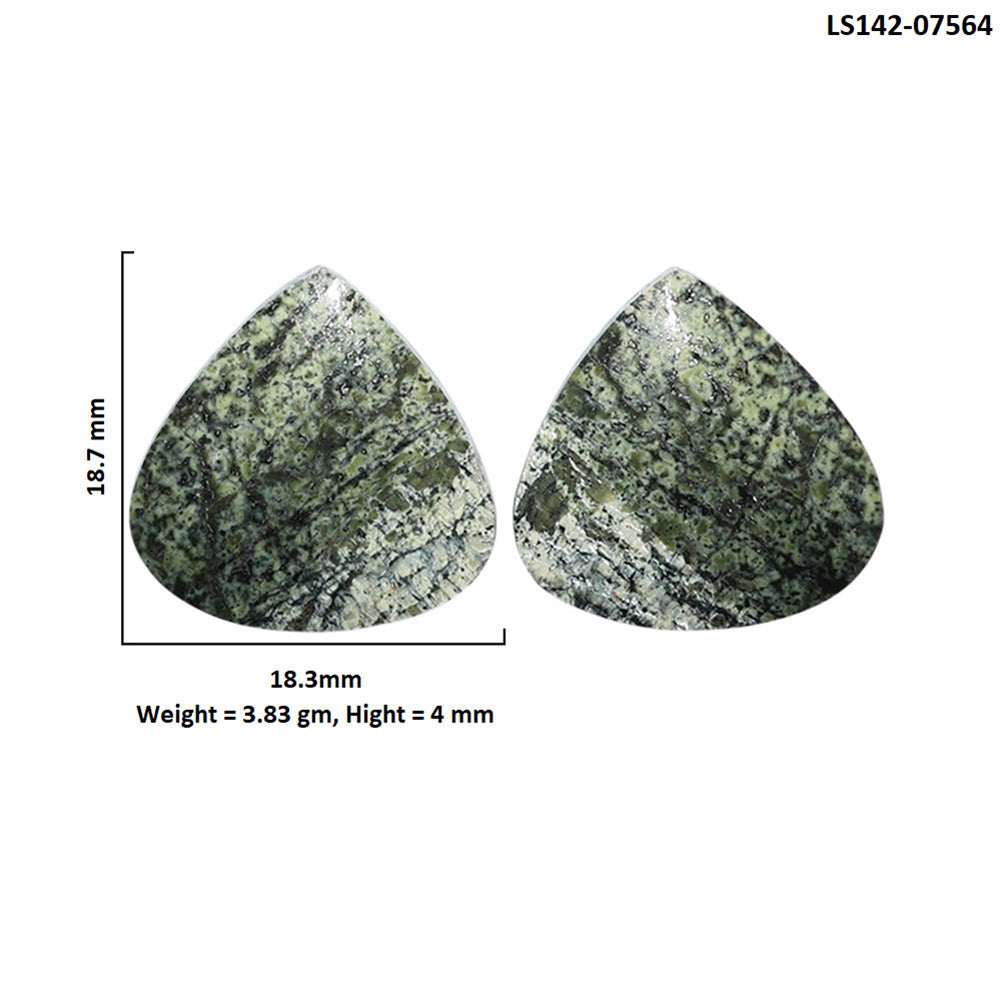 Natural Chrysotile Pair 18.3x18.7x4 mm Heart Shape Polished Gemstone LS142-07564