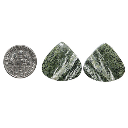 Natural Chrysotile Pair 20.5x21.7x3.8 mm Heart Shape Polished Gemstone LS142-07566