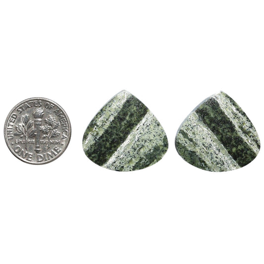 Natural Chrysotile Pair 21.35x22.4x3.5 mm Heart Shape Polished Gemstone LS142-07567