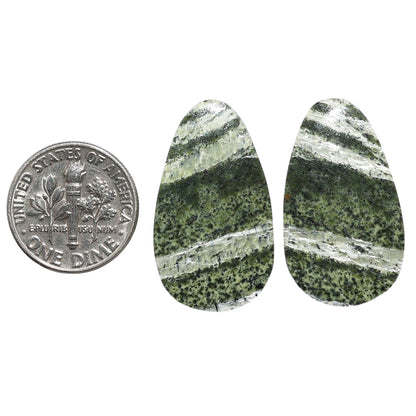 Natural Chrysotile Pair 16.1x28x3.7 mm Fancy Shape Polished Gemstone LS142-07570
