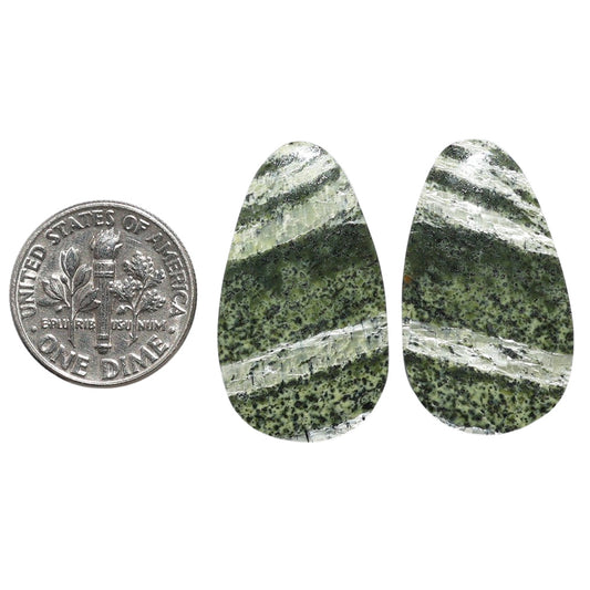 Natural Chrysotile Pair 16.1x28x3.7 mm Fancy Shape Polished Gemstone LS142-07570