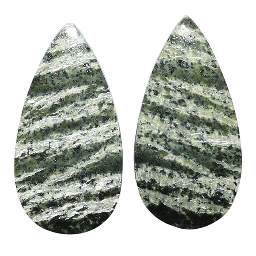 Natural Chrysotile Pair 13.5x26.3x3.5 mm Pear Shape Polished Gemstone LS142-07572