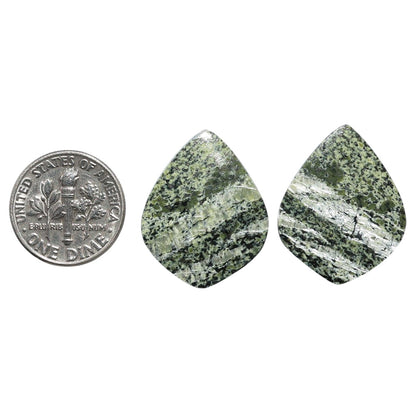 Natural Chrysotile Pair 19.5x24.35x3.2 mm Fancy Shape Polished Gemstone LS142-07573