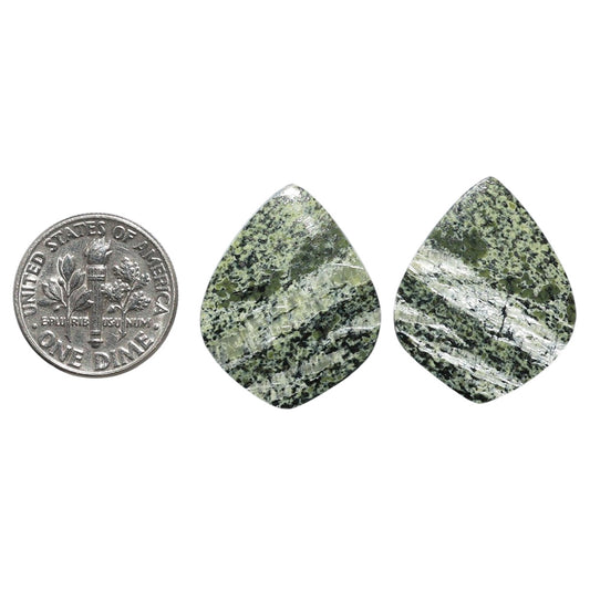 Natural Chrysotile Pair 19.5x24.35x3.2 mm Fancy Shape Polished Gemstone LS142-07573