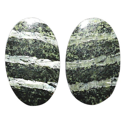 Natural Chrysotile Pair 14.6x23.3x4 mm Oval Shape Polished Gemstone LS142-07575