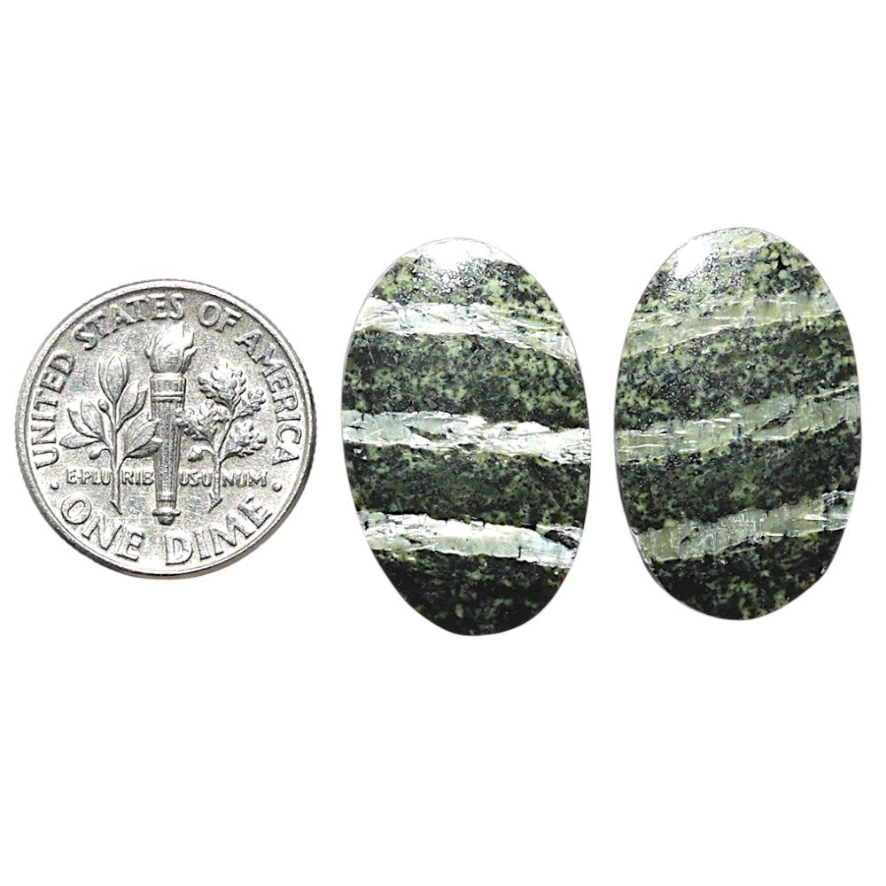 Natural Chrysotile Pair 14.6x23.3x4 mm Oval Shape Polished Gemstone LS142-07575