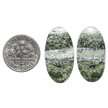 Natural Chrysotile Pair 13.75x26.2x3.3 mm Oval Shape Polished Gemstone LS142-07576