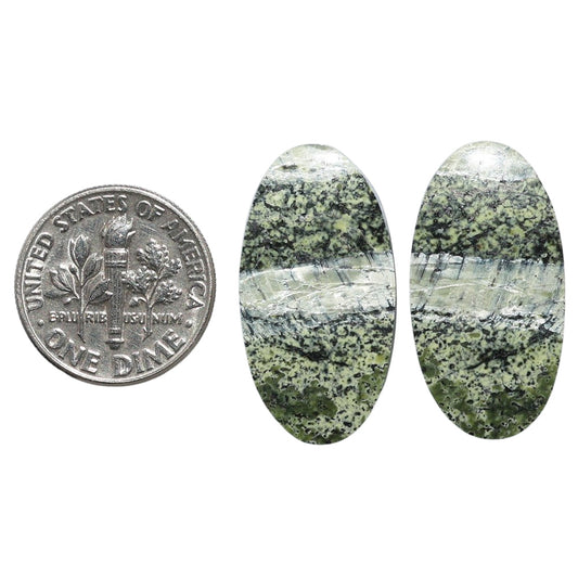 Natural Chrysotile Pair 13.75x26.2x3.3 mm Oval Shape Polished Gemstone LS142-07576