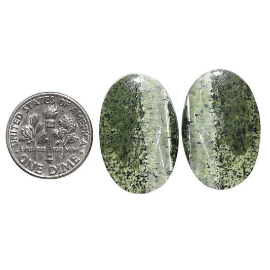 Natural Chrysotile Pair 16.2x24.4x3.5 mm Oval Shape Polished Gemstone LS142-07577