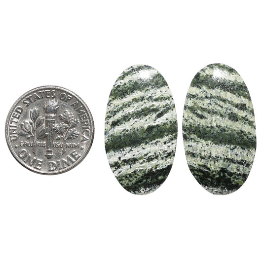 Natural Chrysotile Pair 14.5x25.8x4 mm Oval Shape Polished Gemstone LS142-07578