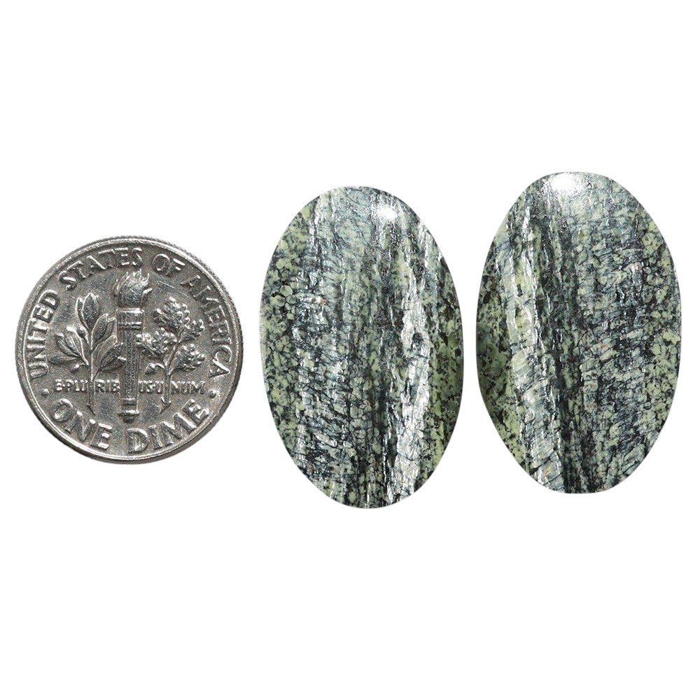 Natural Chrysotile Pair 15.9x24.9x3.5 mm Oval Shape Polished Gemstone LS142-07579