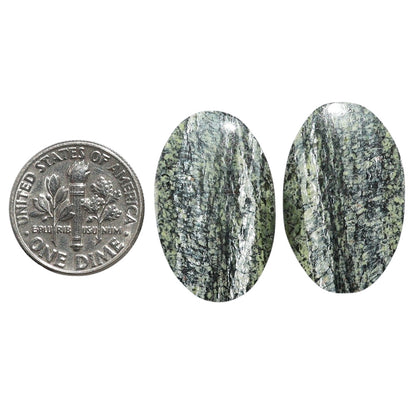 Natural Chrysotile Pair 15.9x24.9x3.5 mm Oval Shape Polished Gemstone LS142-07579