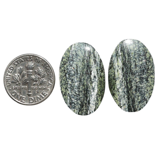 Natural Chrysotile Pair 15.9x24.9x3.5 mm Oval Shape Polished Gemstone LS142-07579