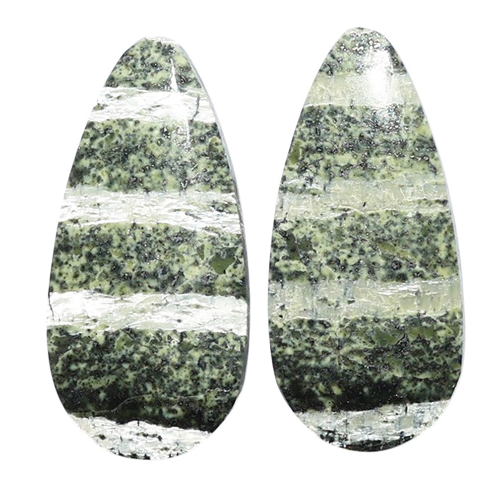 Natural Chrysotile Pair 11.9x25.3x3.5 mm Pear Shape Polished Gemstone LS142-07581