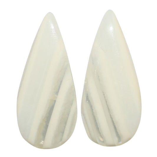 Banded Onyx Pair 12x27x3.7 mm Pear Shape Polished Gemstone LS143-07657