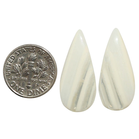 Banded Onyx Pair 12x27x3.7 mm Pear Shape Polished Gemstone LS143-07657