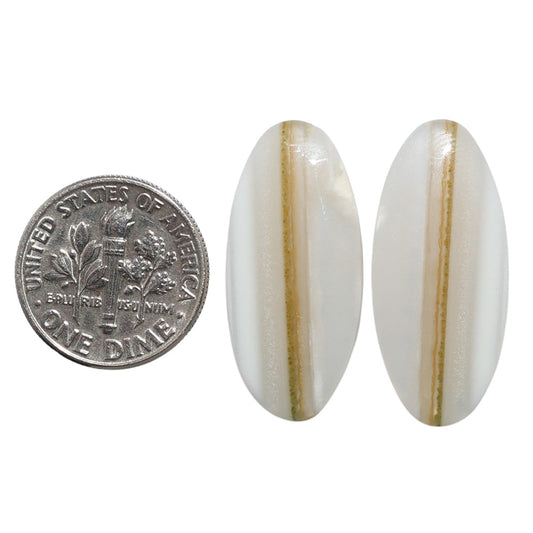 Banded Onyx Pair 12.5x27.5x4 mm Oval Shape Polished Gemstone LS143-07658