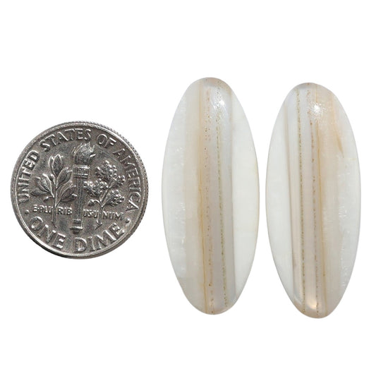 Banded Onyx Pair 12.5x30.25x4.4 mm Oval Shape Polished Gemstone LS143-07660
