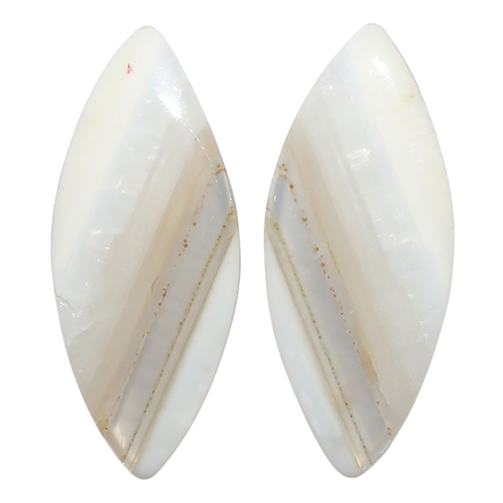 Banded Onyx Pair 11.6x27.85x3.8 mm Marquise Shape Polished Gemstone LS143-07662