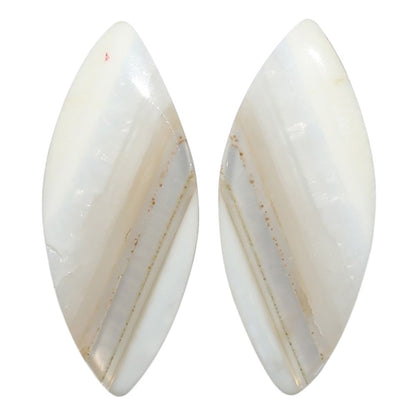 Banded Onyx Pair 11.6x27.85x3.8 mm Marquise Shape Polished Gemstone LS143-07662