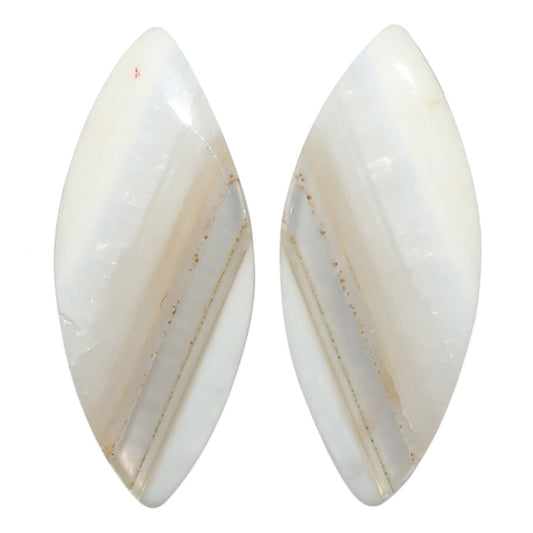 Banded Onyx Pair 11.6x27.85x3.8 mm Marquise Shape Polished Gemstone LS143-07662
