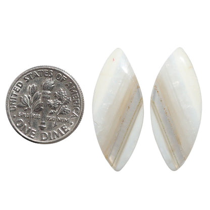 Banded Onyx Pair 11.6x27.85x3.8 mm Marquise Shape Polished Gemstone LS143-07662