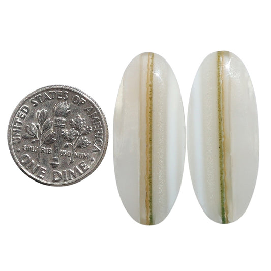 Banded Onyx Pair 12.5x30x4.3 mm Oval Shape Polished Gemstone LS143-07663