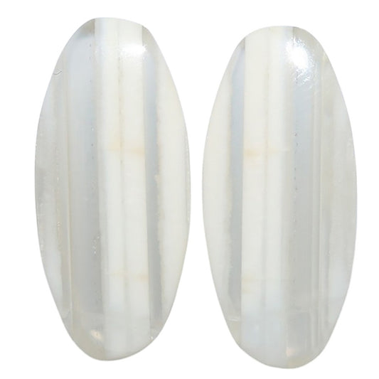 Banded Onyx Pair 12.8x28.25x4 mm Oval Shape Polished Gemstone LS143-07665