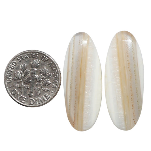 Banded Onyx Pair 11.9x30.5x4.3 mm Oval Shape Polished Gemstone LS143-07670