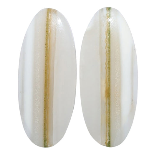 Banded Onyx Pair 13x31.2x4 mm Oval Shape Polished Gemstone LS143-07672
