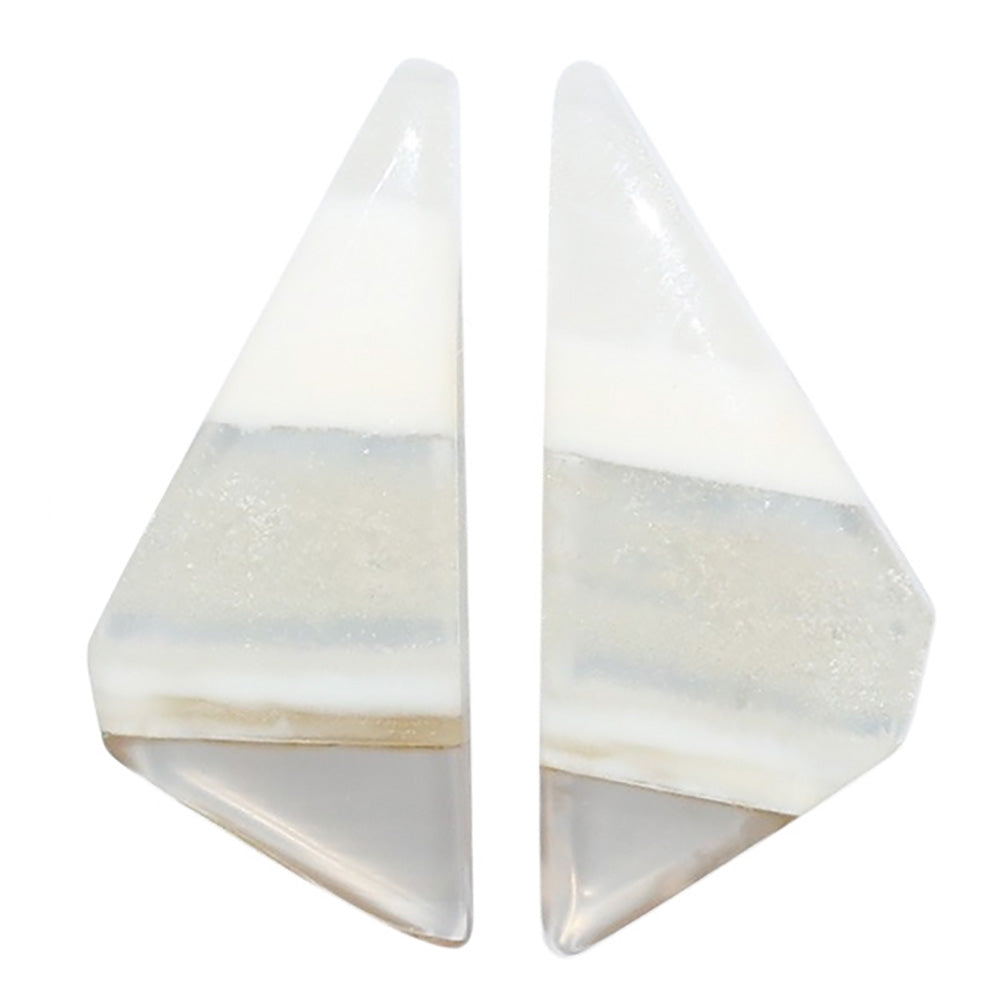 Banded Onyx Pair 11.6x27.2x4.7 mm Fancy Shape Polished Gemstone LS143-07674