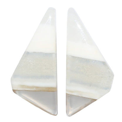 Banded Onyx Pair 11.6x27.2x4.7 mm Fancy Shape Polished Gemstone LS143-07674