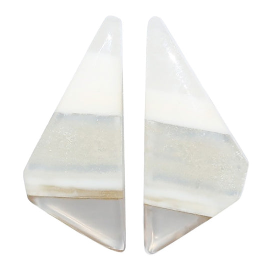 Banded Onyx Pair 11.6x27.2x4.7 mm Fancy Shape Polished Gemstone LS143-07674