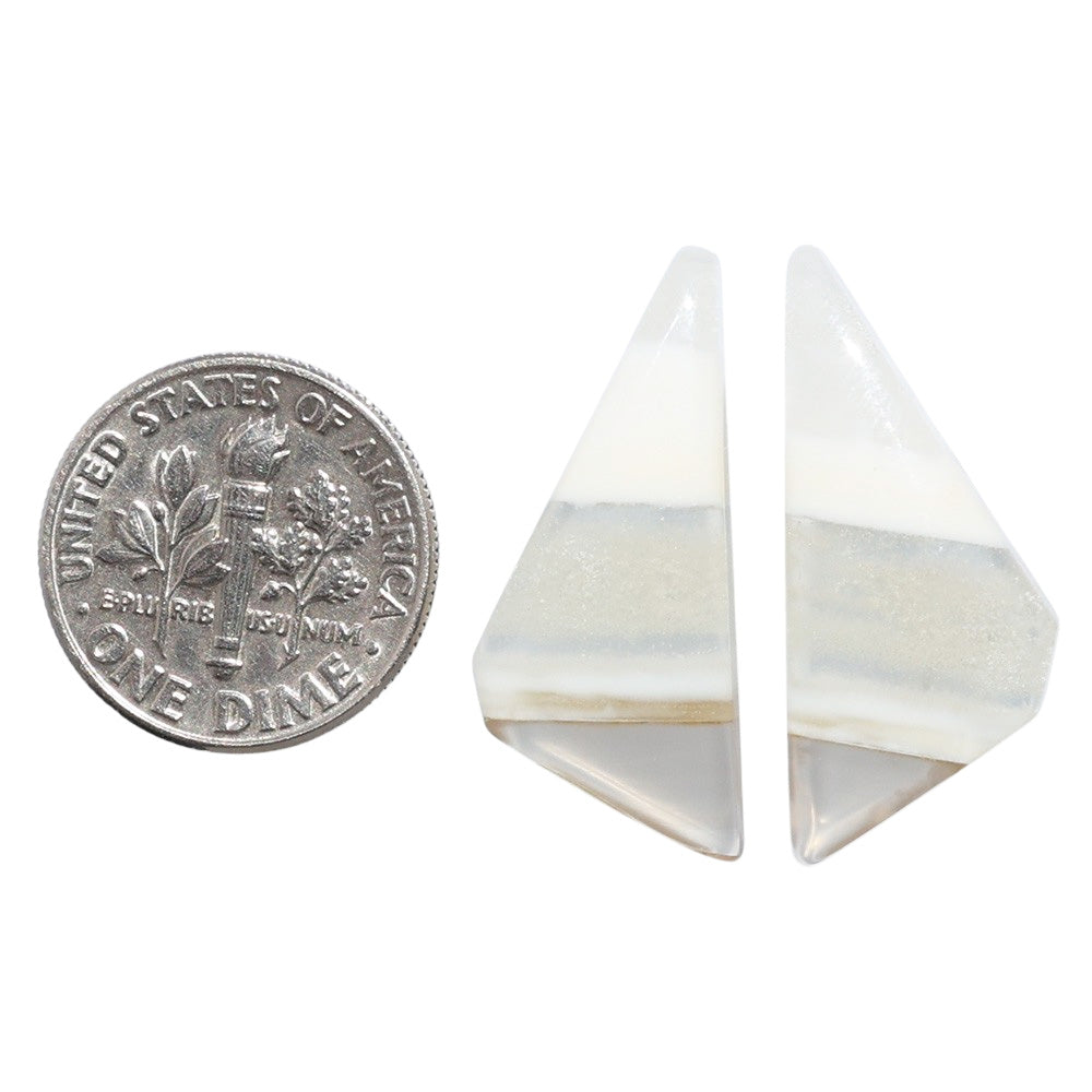 Banded Onyx Pair 11.6x27.2x4.7 mm Fancy Shape Polished Gemstone LS143-07674